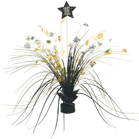 Metallic New Year Spray Centrepiece - 38cm