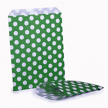 Green Polka Dot Paper Bags