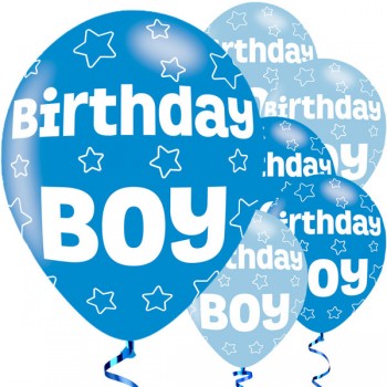 Birthday Boy Balloons - 11'' Latex (6pk)