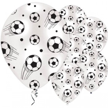 Football Print Balloons - 11'' Latex (6pk)