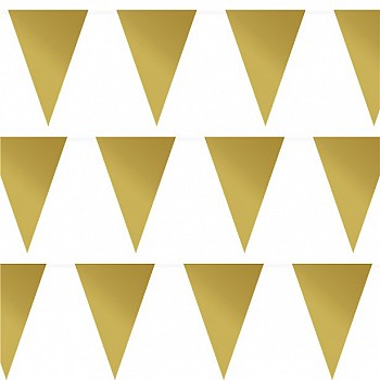 Gold Plastic Bunting - 10m