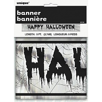 Happy Halloween Foil Banner 9ft