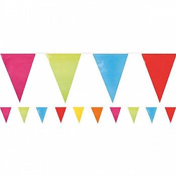 Giant Multi Coloured Plastic Bunting - 10m (each)