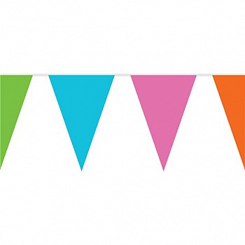 Pastel Coloured Plastic Bunting - 10m