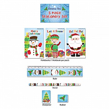 Christmas 5 piece Stationery Set