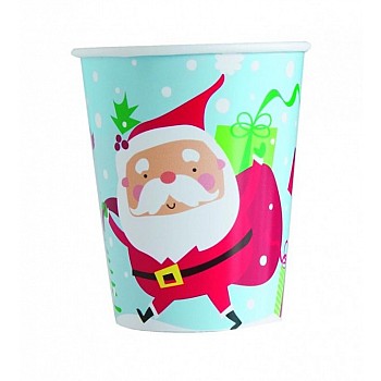 Colourful Santa 9oz Cup (8pk)