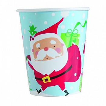 Colourful Santa 9oz Cup (8pk)