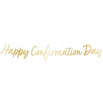 Botanical Celebration 'Happy Confirmation Day' Paper Banner - 1.6m