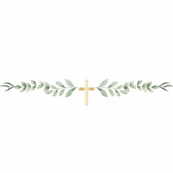 Botanical Celebration Cross Paper Garland - 1m