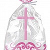 Pink Radiant Cross Plastic Cello Bags (20ct)