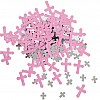 Foil Radiant Cross Pink Religious Confetti