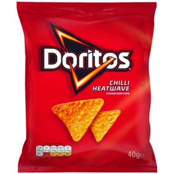 Doritos Chilli Heatwave Tortilla Chips (32 x 40g)