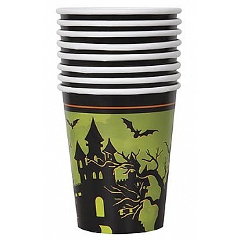 Halloween Haunted House 9Oz. Cups (8pk)