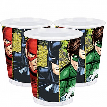 Justice League Cups - 256ml Paper Party Cups (8pk)