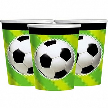 Football Championship Paper Cups 266ml (8pk)