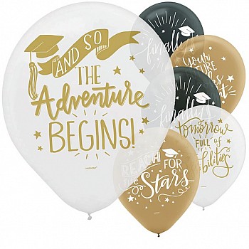 The Adventure Begins Balloons - 12" latex