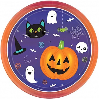 Halloween Friends Plates 23cm (8pk)