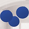 Royal Blue Paper Lantern Decorations - 24cm