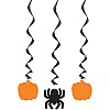 Pumpkin & Spider Hanging Swirl Decoration 26"L 3CT