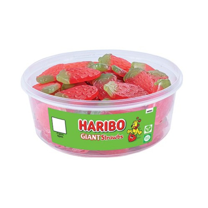 Haribo Giant Strawberries Tub