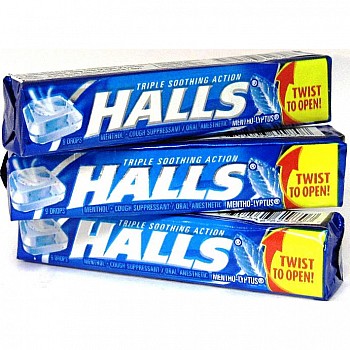 Halls Mentho-Lyptus Original Blue Rolls