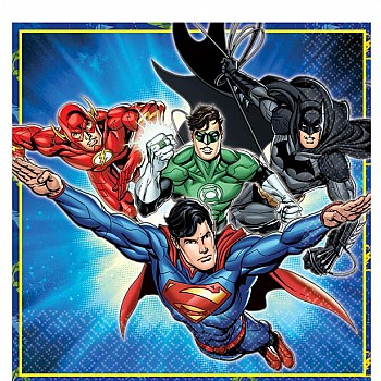 Justice League Napkins - 2ply Paper (16pk)