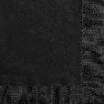 Midnight Black Napkins - 33cm (20pk)