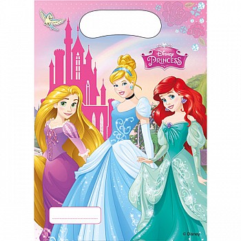 Disney Princess Party Bags - Plastic Loot Bags (6pk)