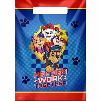 Paw Patrol Party Bags - Plastic Loot Bags (8pk)