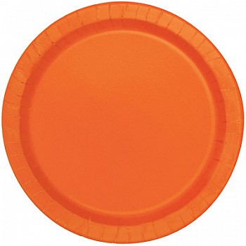 Pumpkin Orange 9" Paper Party Plates (16pk)