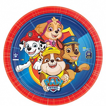 Paw Patrol Plates - 23cm Paper Party Plates (8pk)