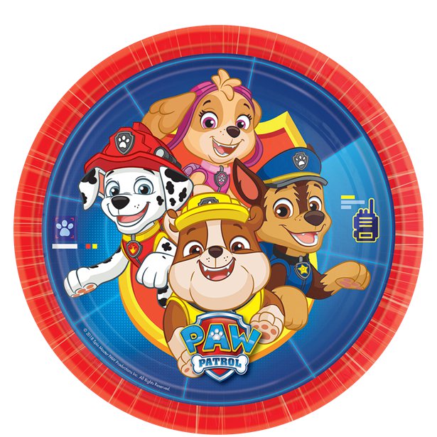 Paw Patrol Plates 23cm Paper Party Plates 8pk SweetCo SweetCo