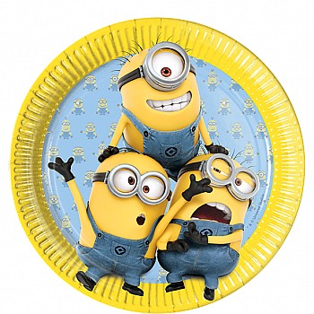 Despicable Me Plates - 23cm Paper Party Plates (8pk)