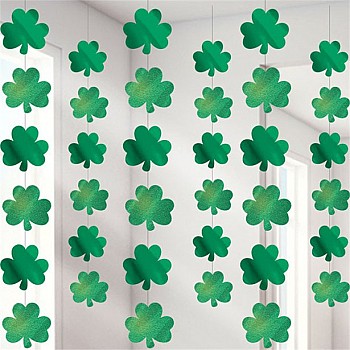 St Patrick's Day Shamrock Hanging Strings - 2.1m