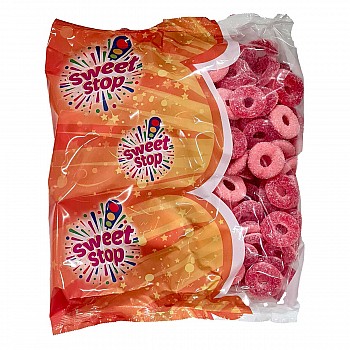 Fizzy Strawberry Rings