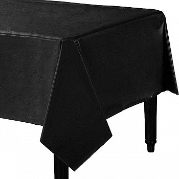 Black Plastic Tablecover - 1.4m x 2.8m 