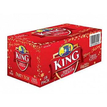 King Cheese & Onion Crisps Party Box (18PK)