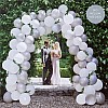 White & Silver Wedding Balloon Arch Kit