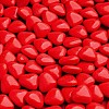 Red Mini Heart Chocolate Dragées - 1KG